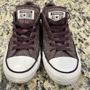 Converse Women’s Sneakers - Plum and White Tweed Type Material